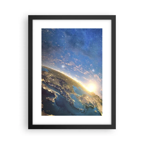 Pôster com moldura preta - Vamos olhar para nós mesmos à distância - 30x40 cm