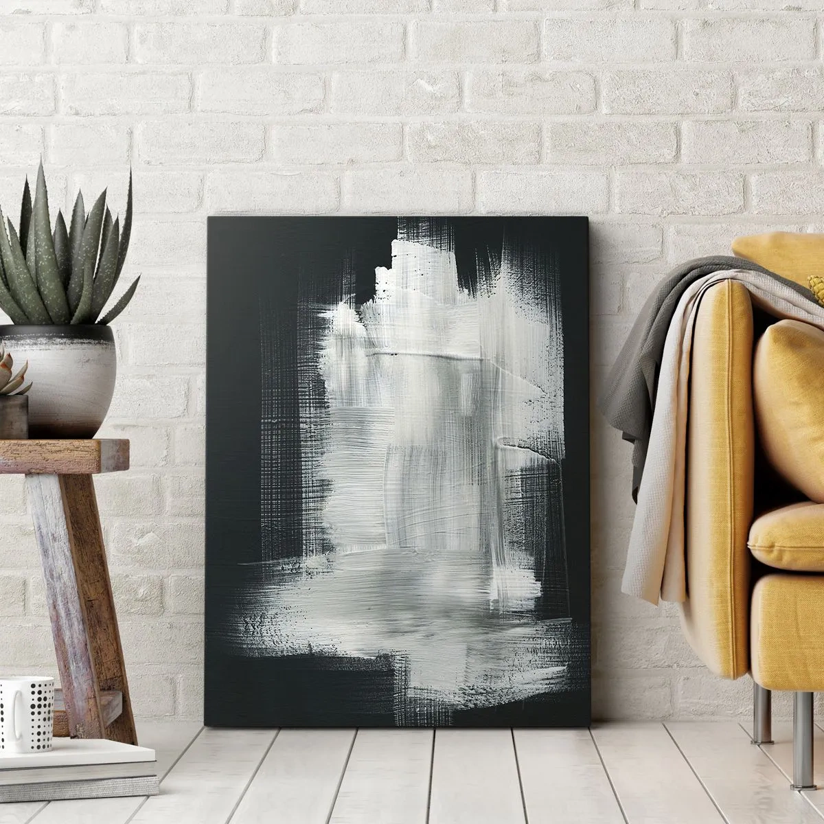 Quadro em tela - Entrelaçado na vertical e horizontal - 55x100 cm