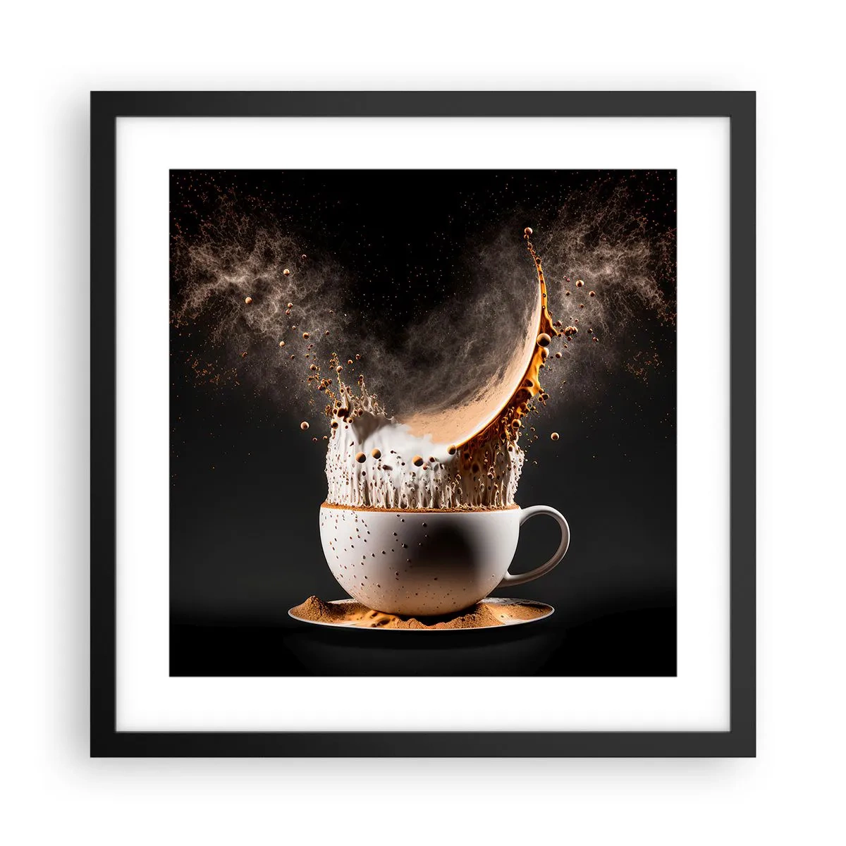 Pôster com moldura preta - Uma explosão de sabor - 40x40 cm