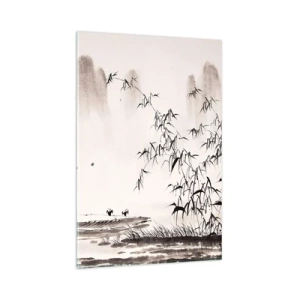 Quadro em vidro - O silêncio dos campos de arroz - 80x120 cm