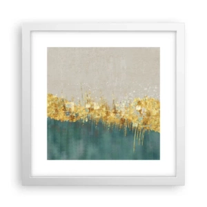 Pôster em moldura branca - A fronteira dourada - 30x30 cm
