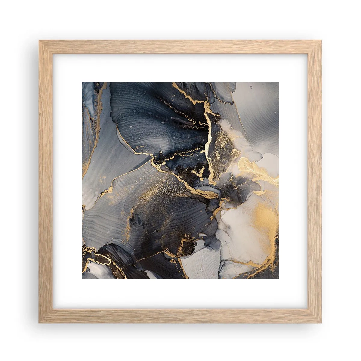 Pôster com moldura de carvalho claro - A vida da pedra - 30x30 cm