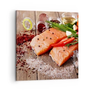 Quadro em tela - Aventura norueguesa na cozinha - 50x50 cm