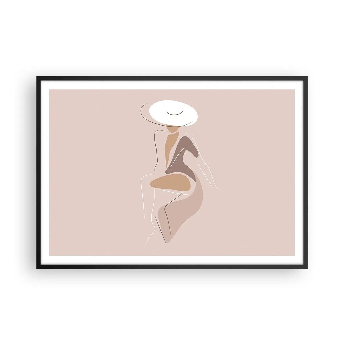 Pôster com moldura preta - Ser uma dama - 100x70 cm