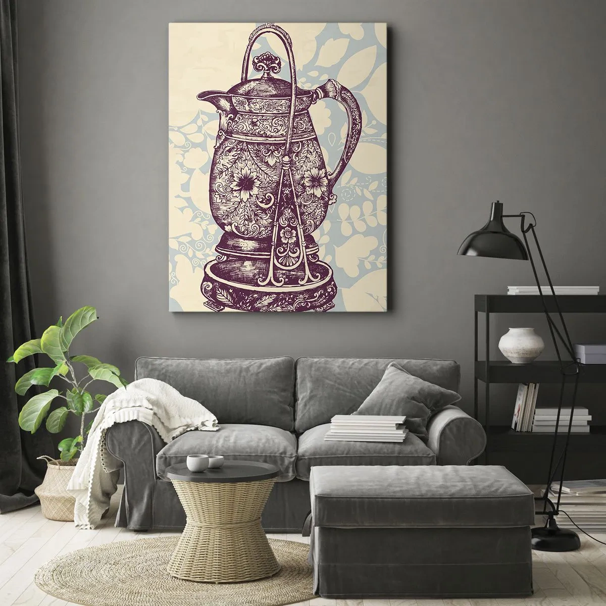 Quadro em tela - A beleza da vida cotidiana - 65x120 cm