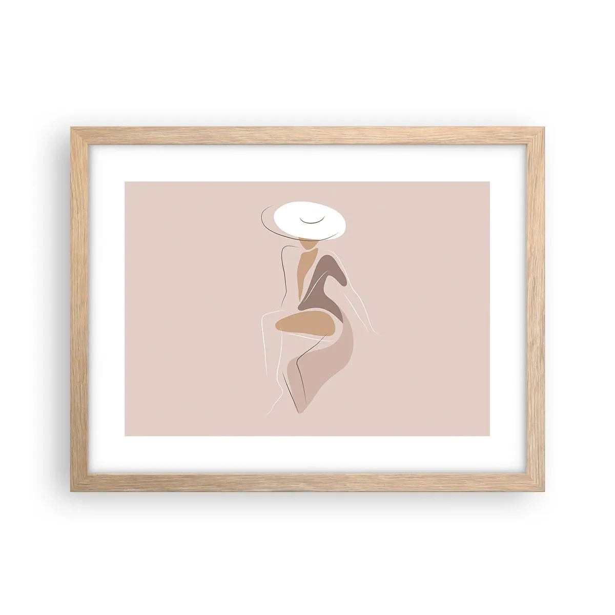 Pôster com moldura de carvalho claro - Ser uma dama - 40x30 cm