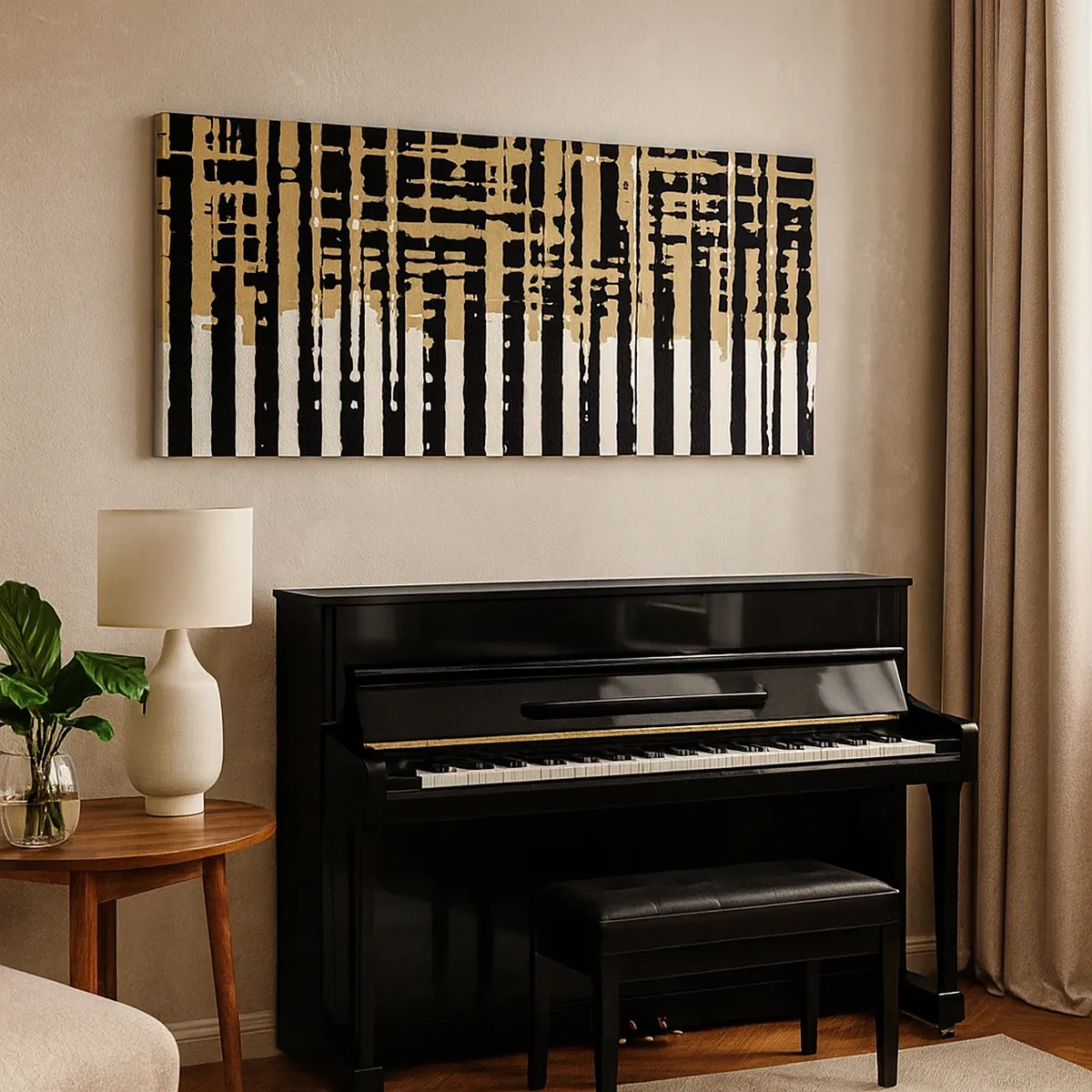 Quadro em tela - Abstração arquitetónica - 30x30 cm