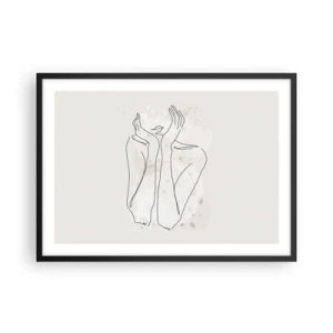 Pôster com moldura preta - Momento de sonho - 70x50 cm