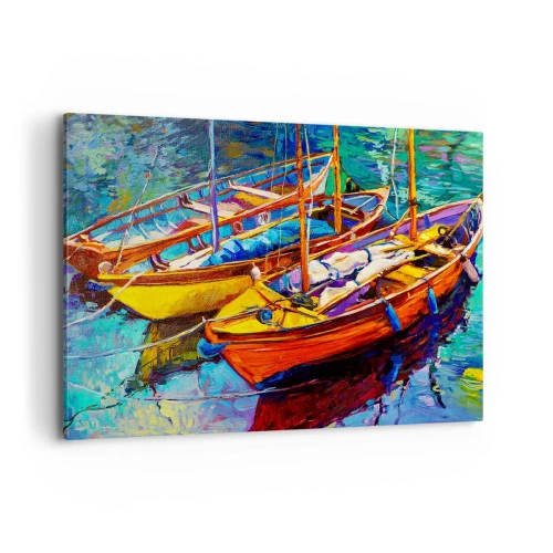 Quadro em tela - Em águas espessas pelas cores - 100x70 cm