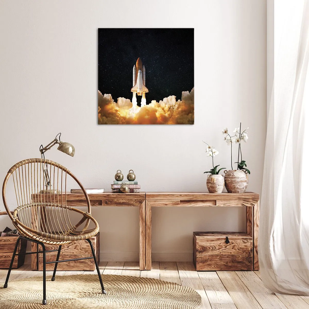Quadro em tela - Ad astra! - 50x50 cm