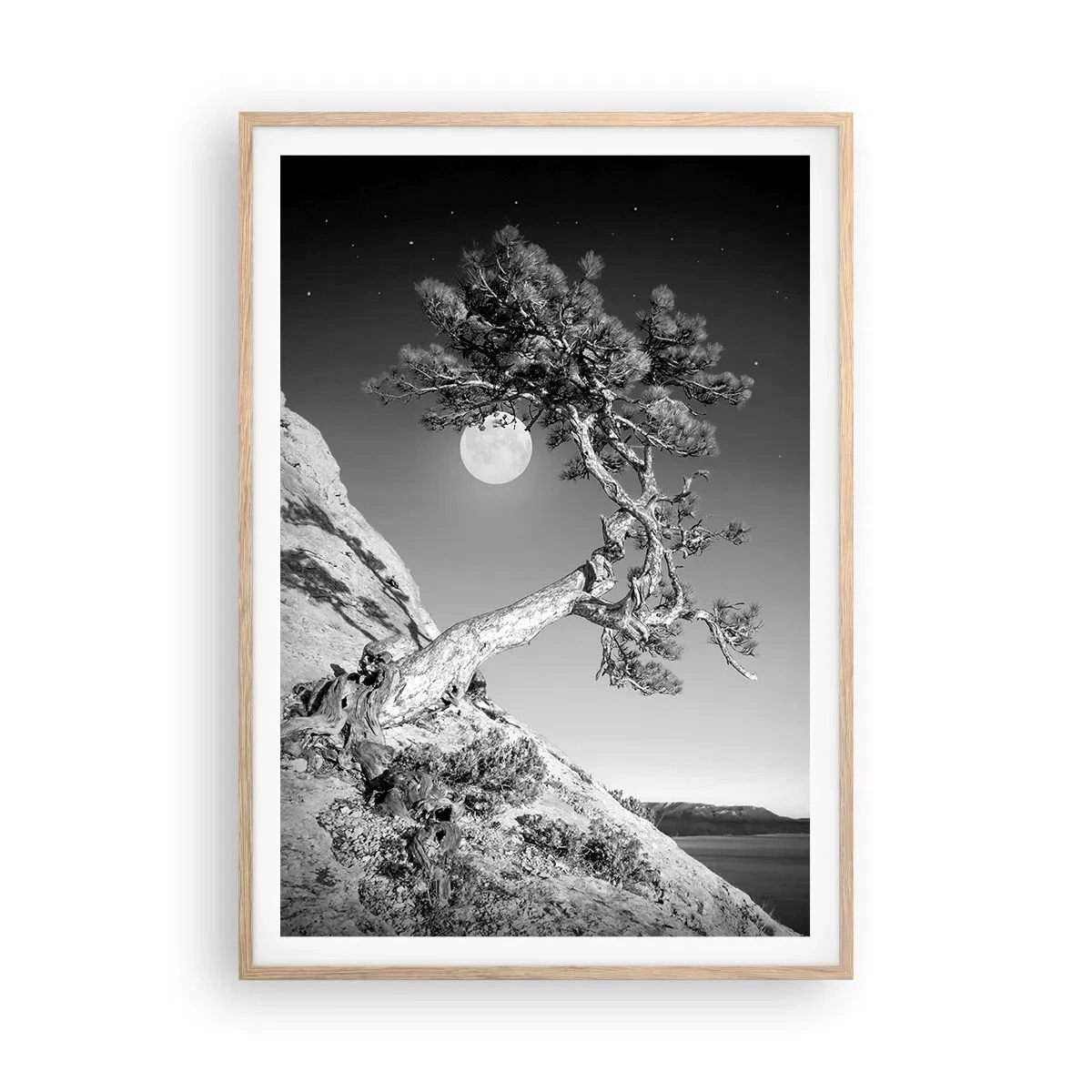 Pôster com moldura de carvalho claro - Guerreira vitoriosa - 70x100 cm