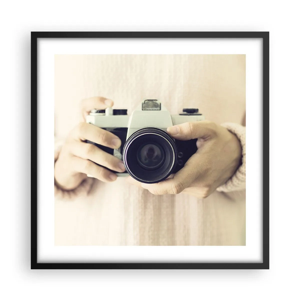 Pôster com moldura preta - Para ver mais... - 50x50 cm