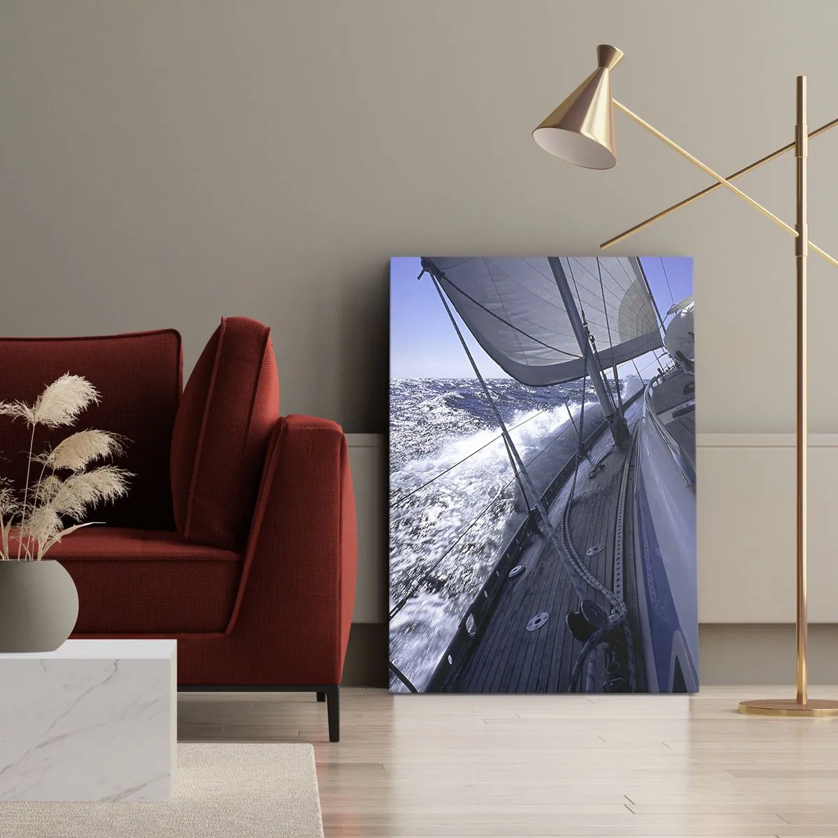 Quadro em tela - Eu sei o que é ser um pássaro - 55x100 cm