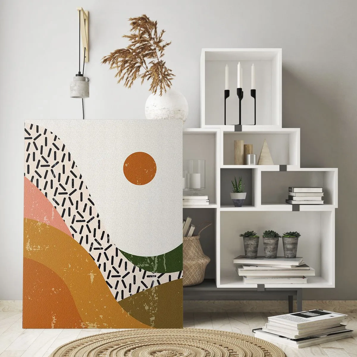 Quadro em vidro - Abstração solar - 70x100 cm