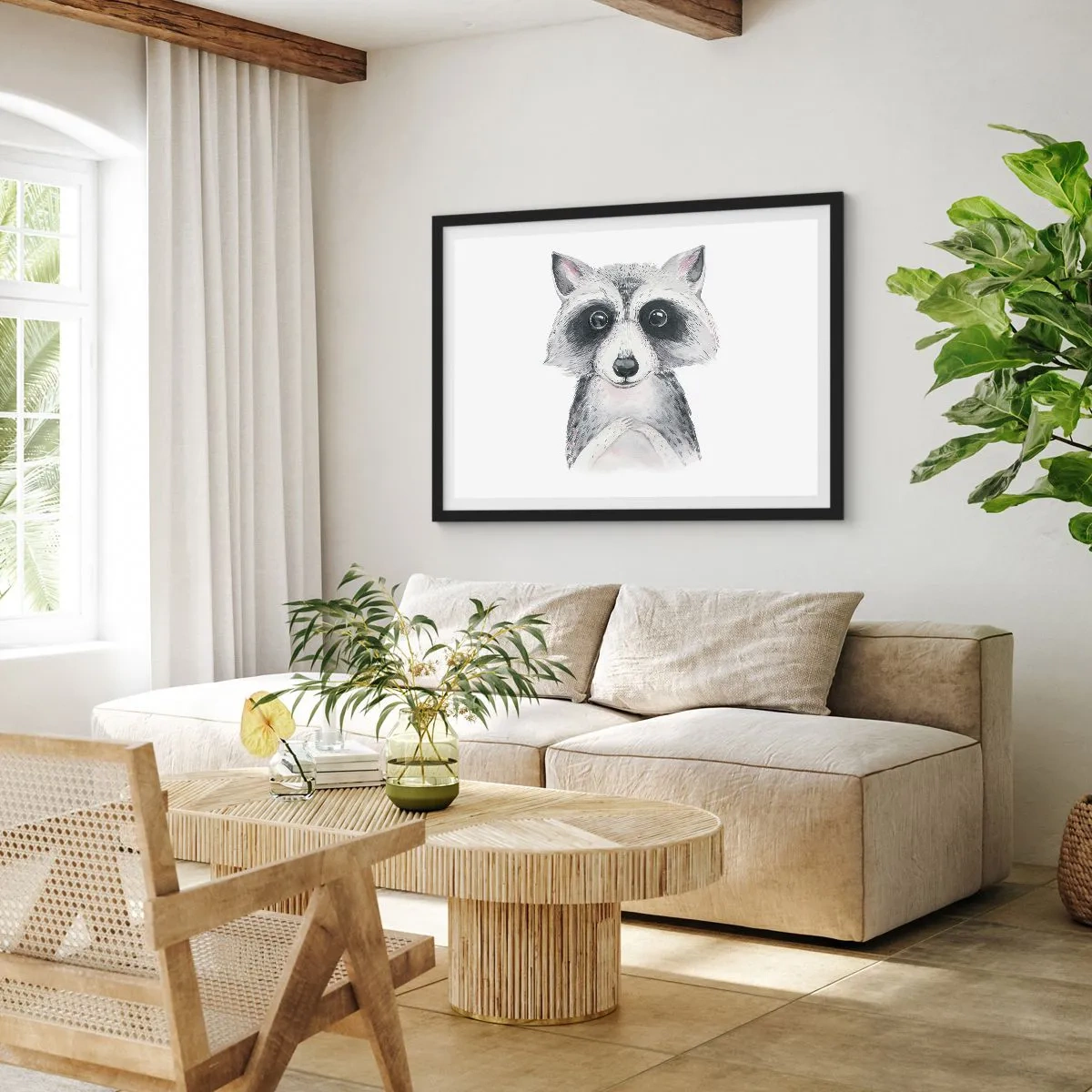 Pôster com moldura preta - Um momento de emoção - 100x70 cm