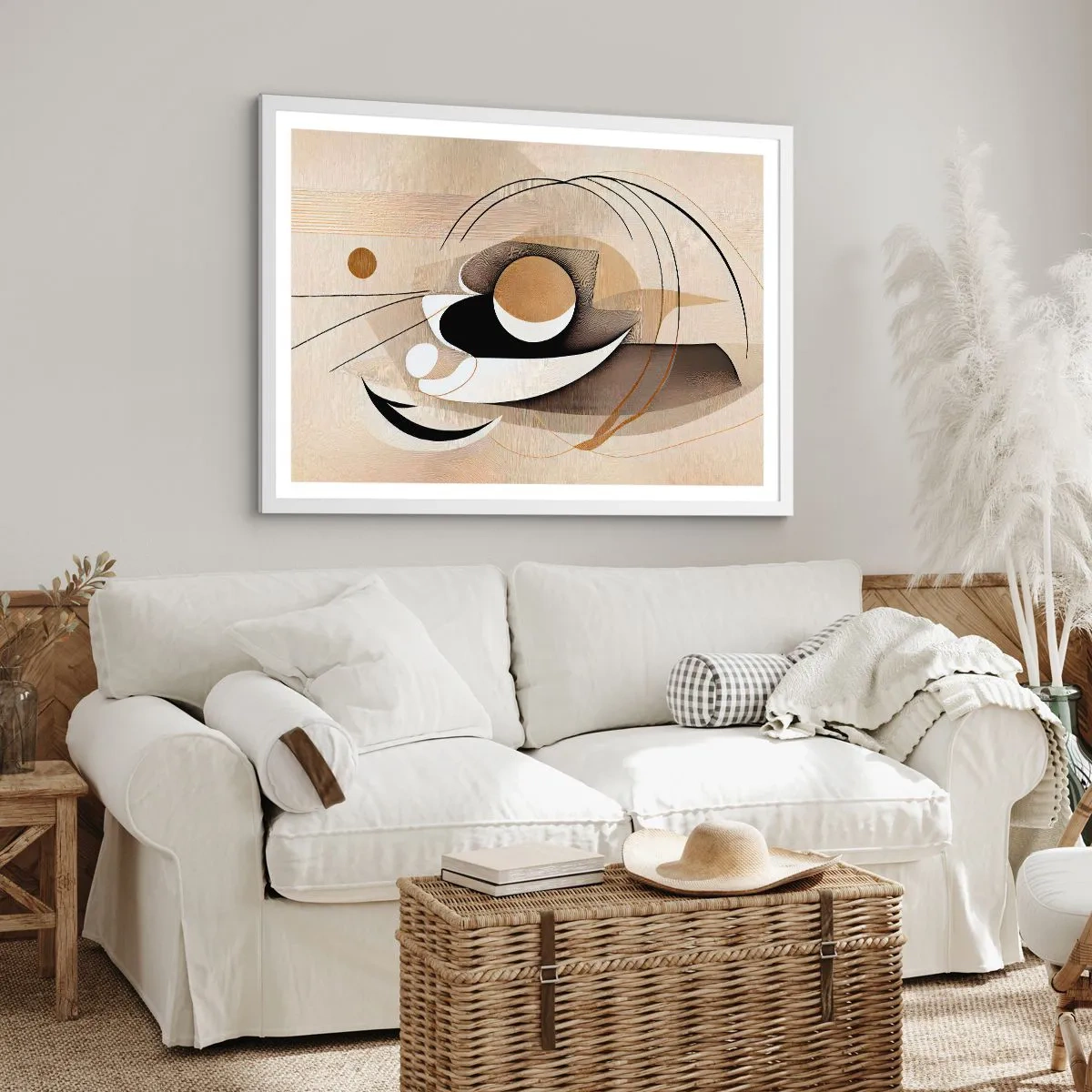 Pôster em moldura branca - Composição: a essência da palavra - 40x30 cm