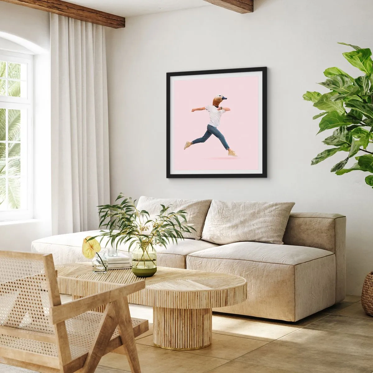 Pôster com moldura preta - Uma pitada de absurdo - 60x60 cm