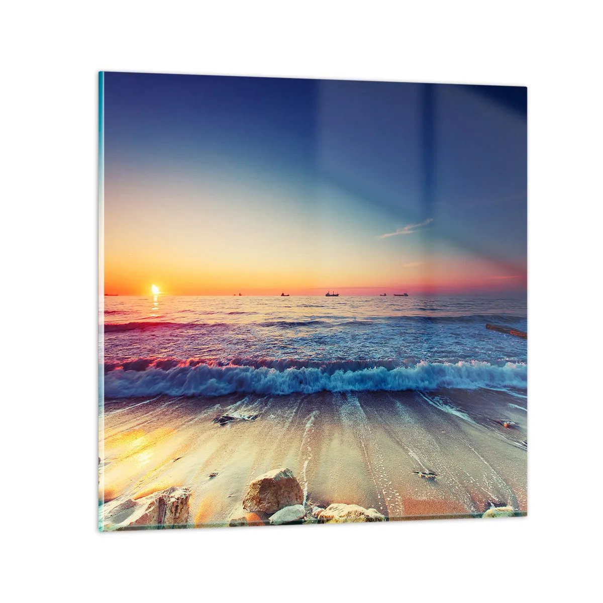 Quadro em vidro - E além do horizonte? - 40x40 cm