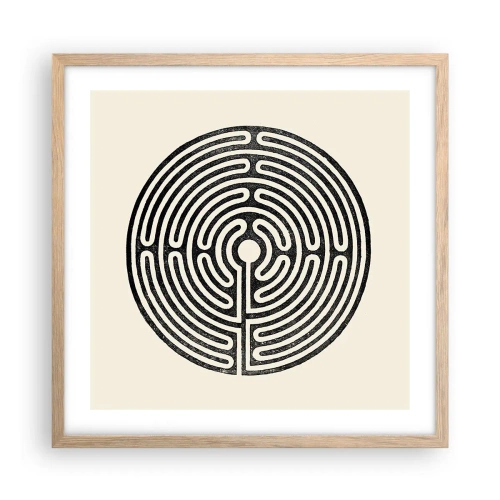 Pôster com moldura de carvalho claro - Ordem misteriosa - 50x50 cm