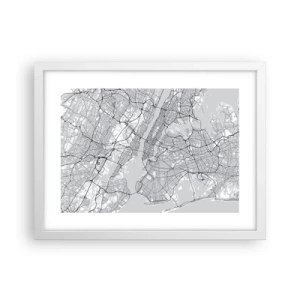 Pôster em moldura branca - Anatomia de uma metrópole - 40x30 cm