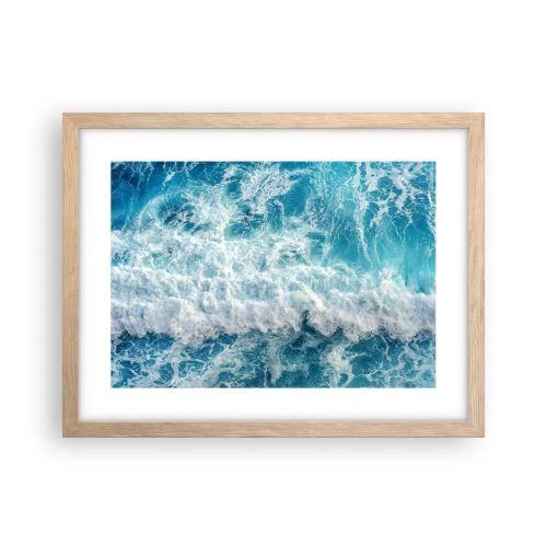 Pôster com moldura de carvalho claro - Alegremente e aos saltos - 40x30 cm