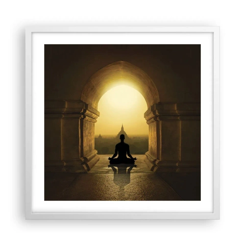 Pôster em moldura branca - Harmonia completa - 50x50 cm