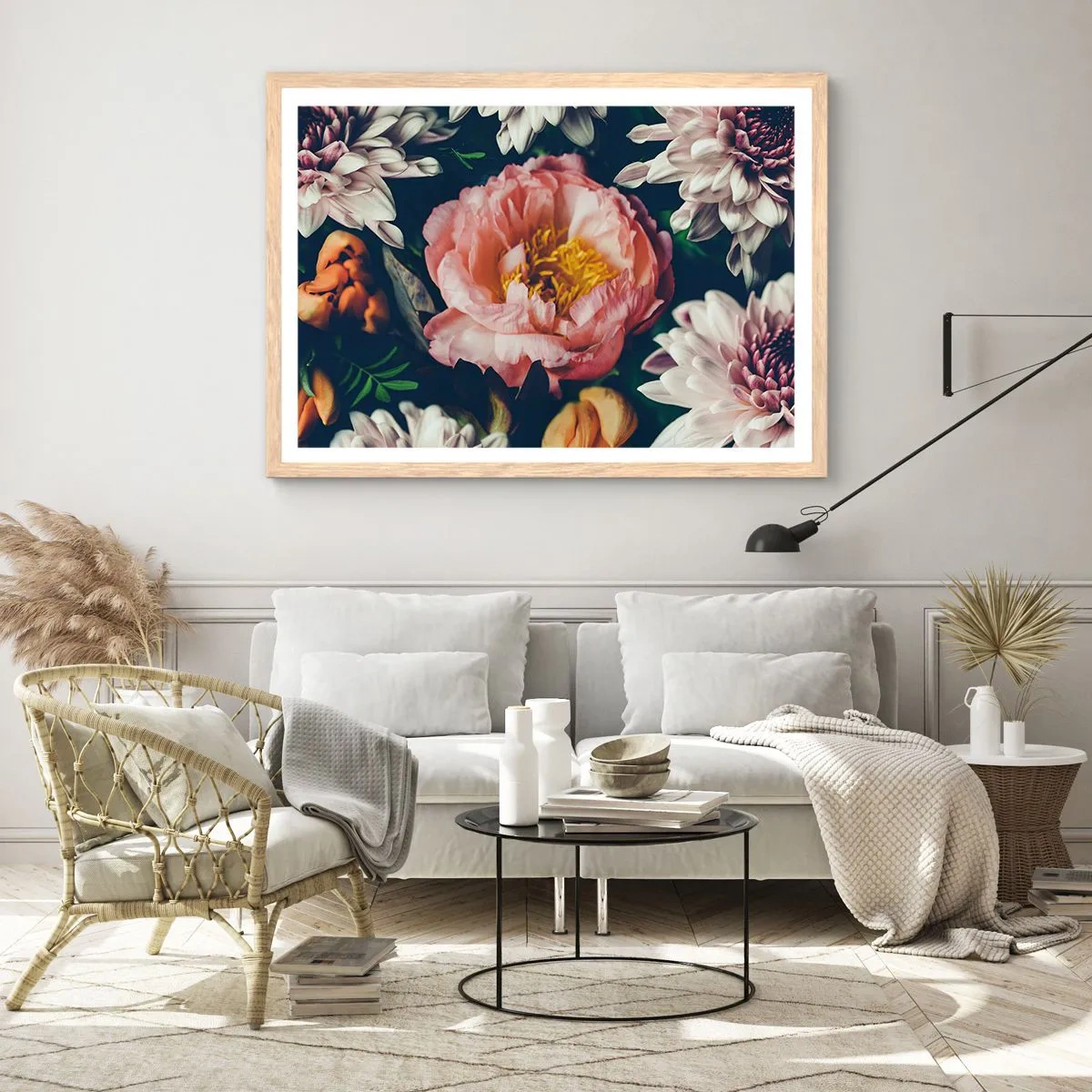 Pôster com moldura de carvalho claro - Com o esplendor barroco - 91x61 cm