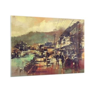 Quadro em vidro - A vida como uma riqueza cinzenta - 100x70 cm