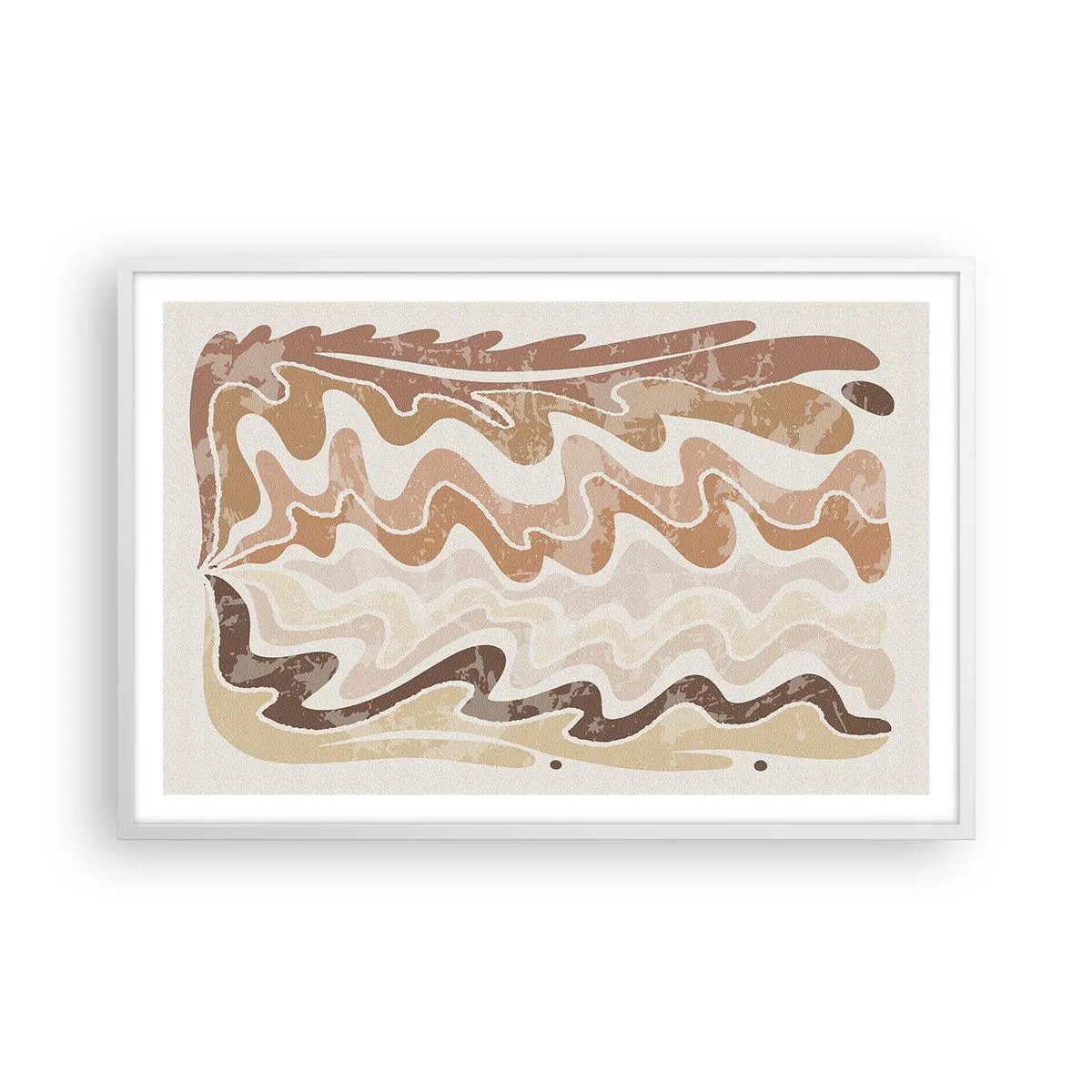Pôster em moldura branca - Boa energia – boas emoções - 91x61 cm
