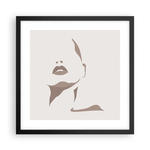 Pôster com moldura preta - Feito de luz e sombra - 40x40 cm