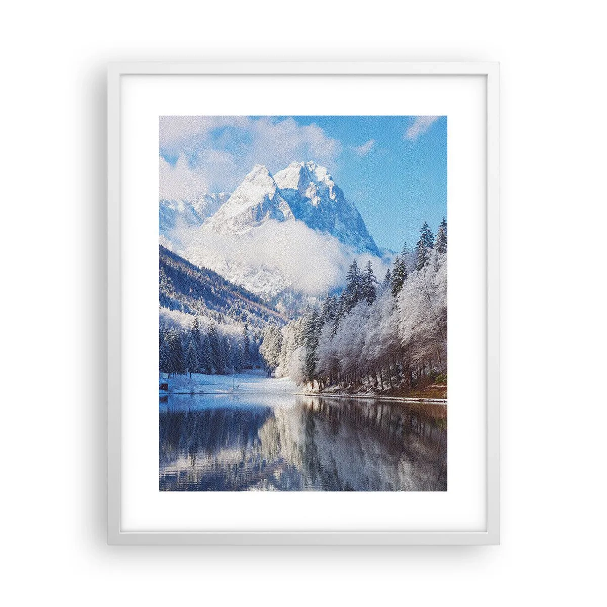 Pôster em moldura branca - Guarda de neve - 40x50 cm