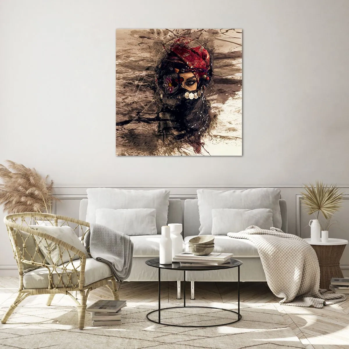 Quadro em vidro - Perturbador, para dizer o mínimo - 40x40 cm