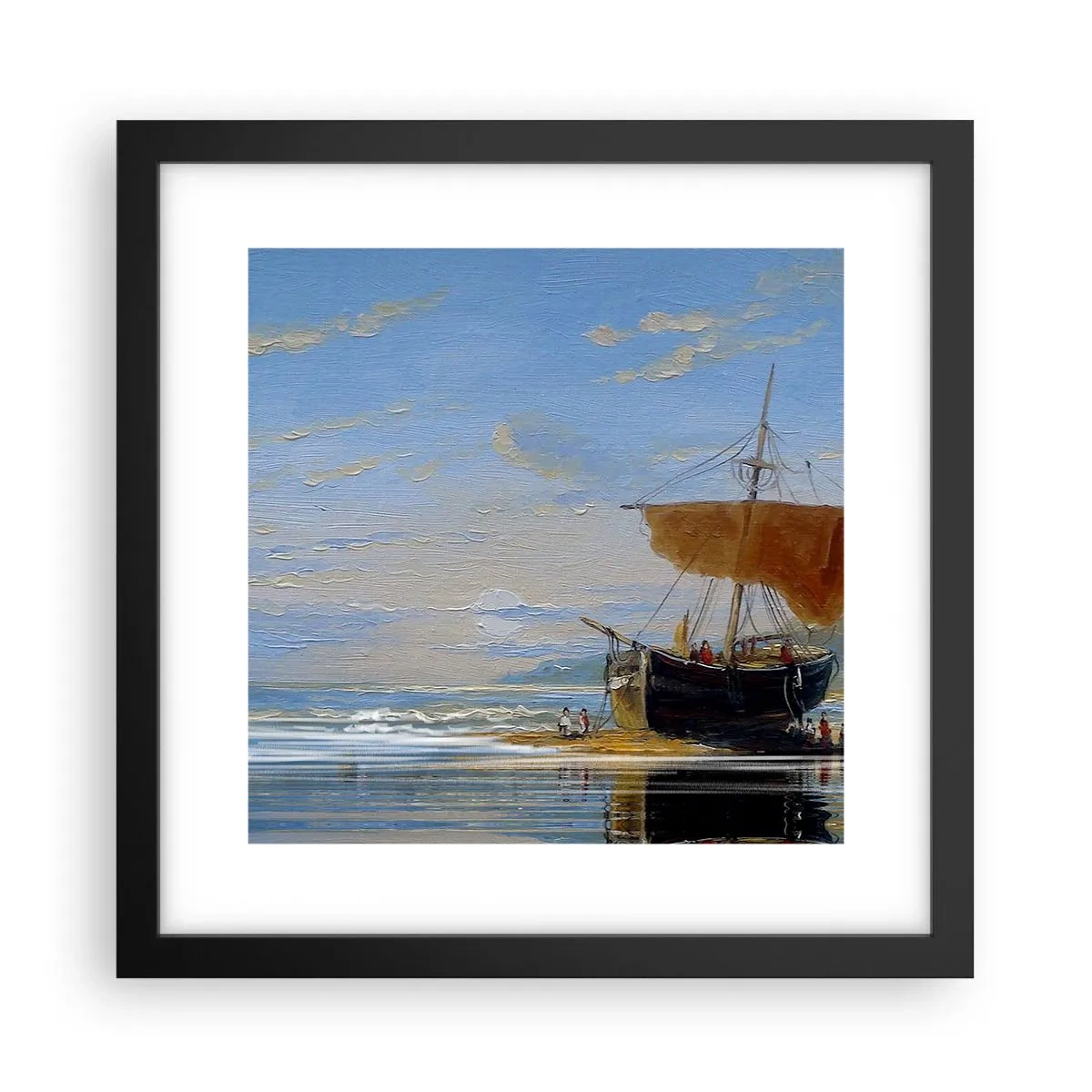 Pôster com moldura preta - Água, terra, ar - 30x30 cm