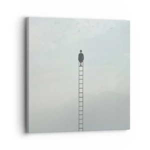 Quadro em tela - Vá além - 30x30 cm