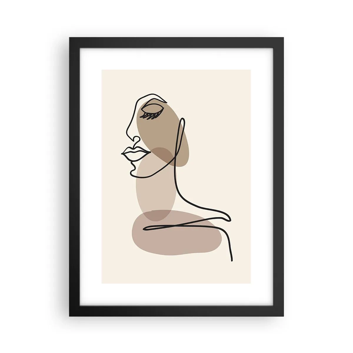Pôster com moldura preta - Uma certa linha de beleza - 30x40 cm