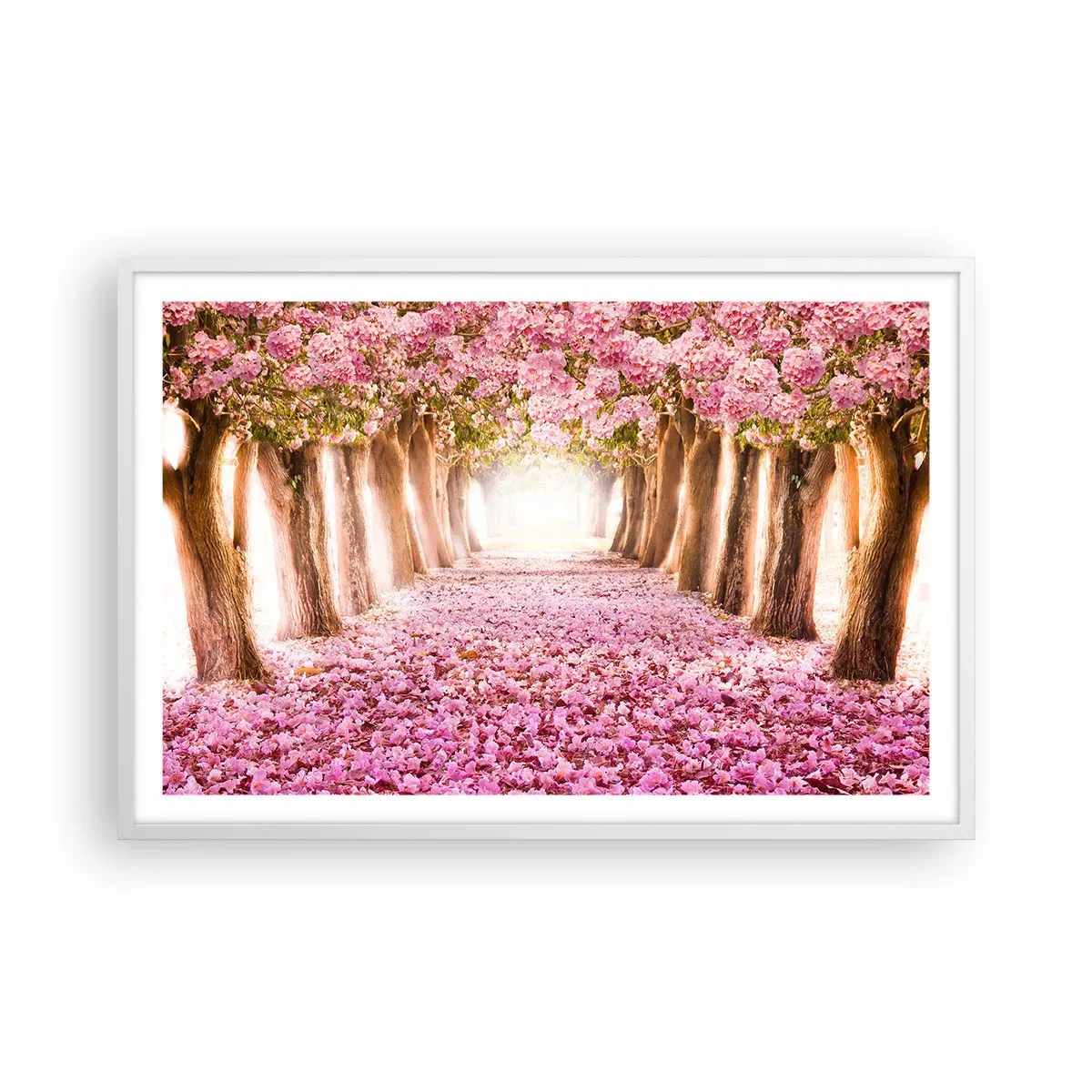 Pôster em moldura branca - O Caminho para o Paraíso - 91x61 cm