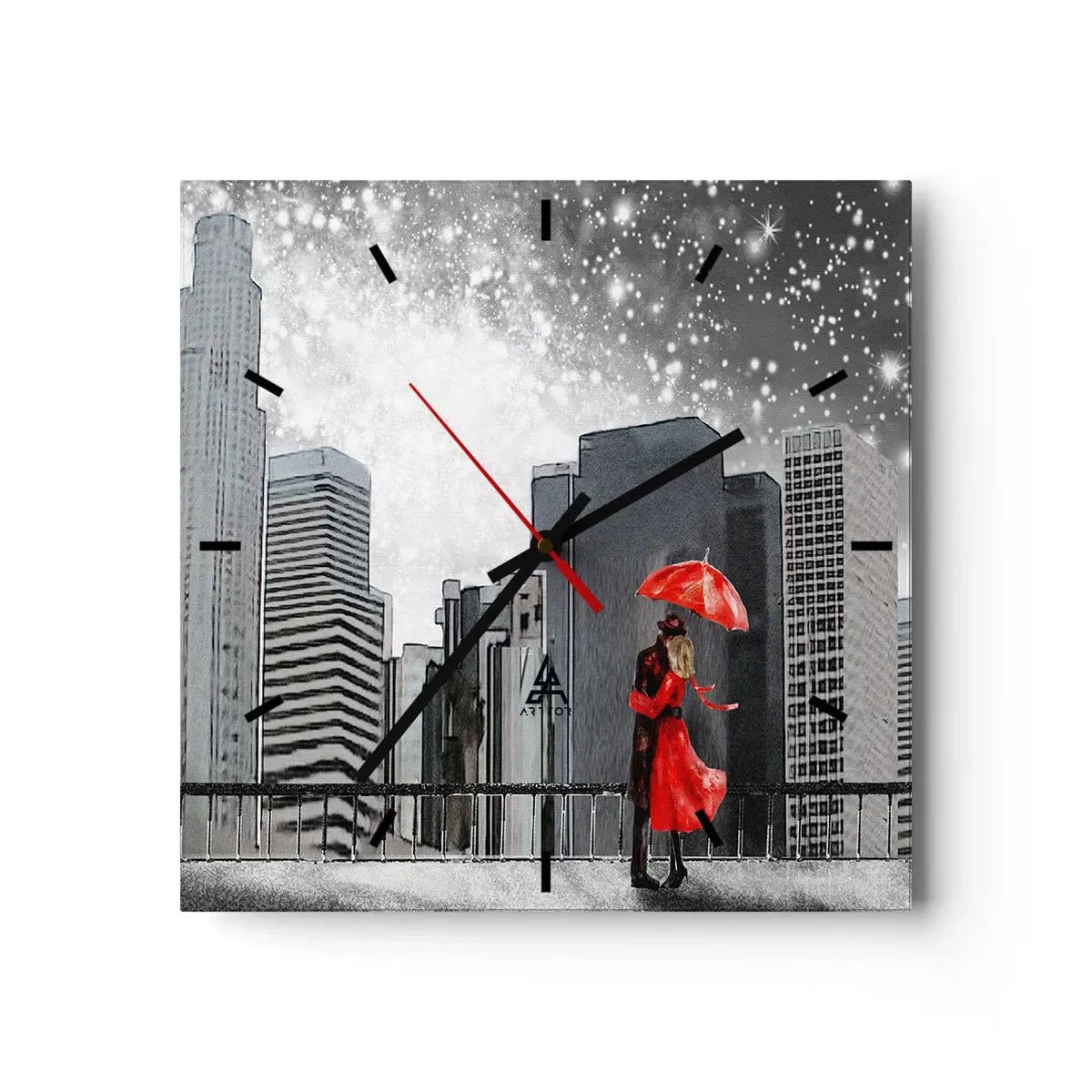Relógio de parede - Relógio em vidro - O homem não é pedra - 30x30 cm