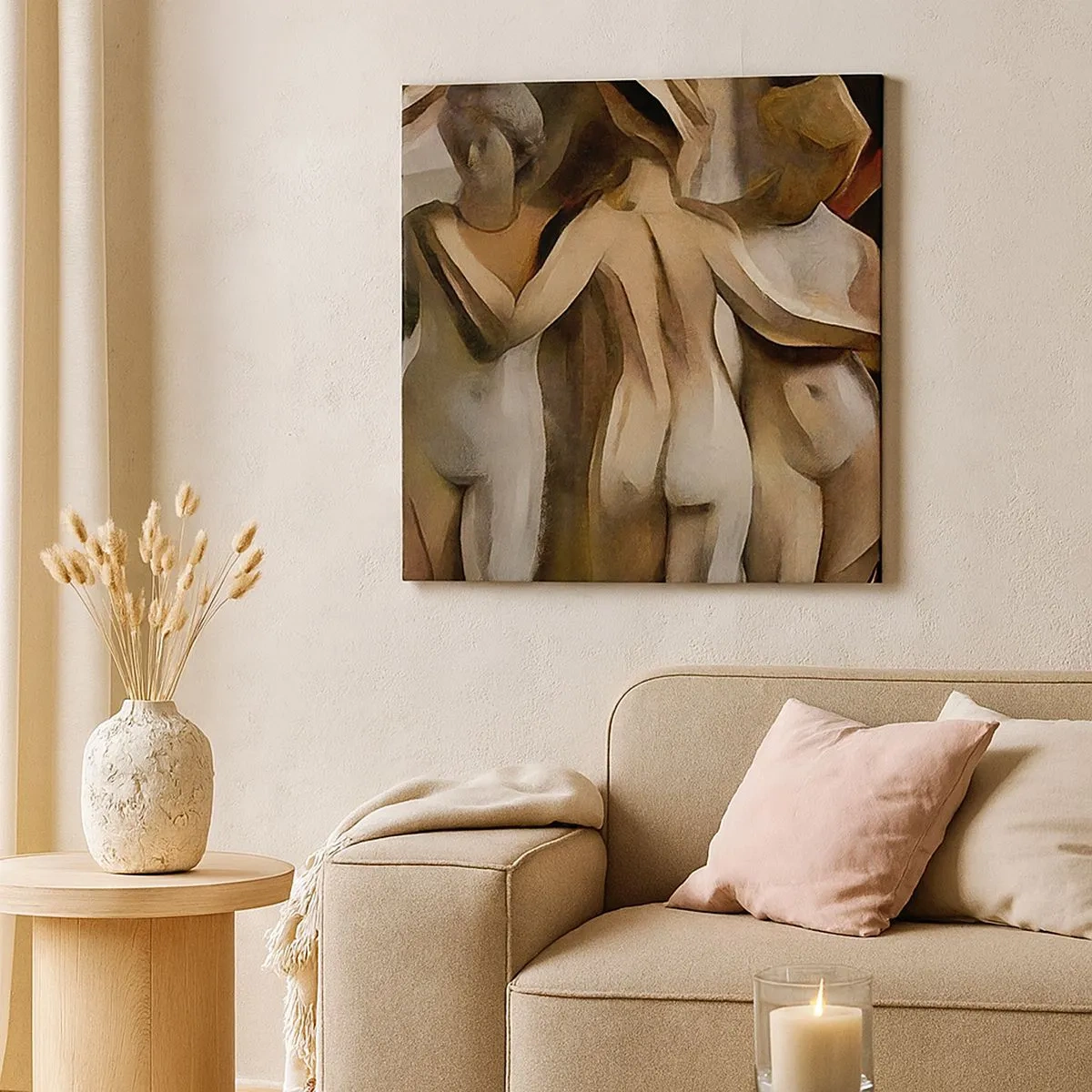 Quadro em tela - Três Graças 2.0 - 30x30 cm