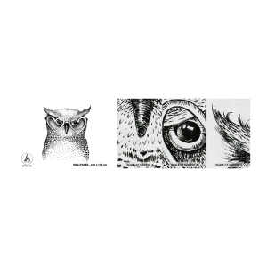 Amostra de papel de parede Premium Canvas - Sabiamente e amorosamente - Coruja, Para crianças, Animais - 100x30 cm
