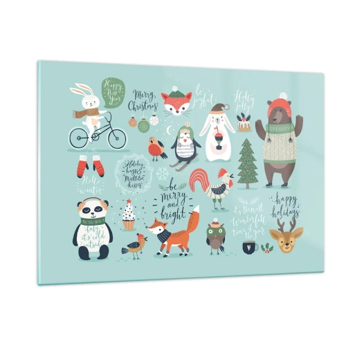 Quadro em vidro - Que seja sempre Natal! - 120x80 cm