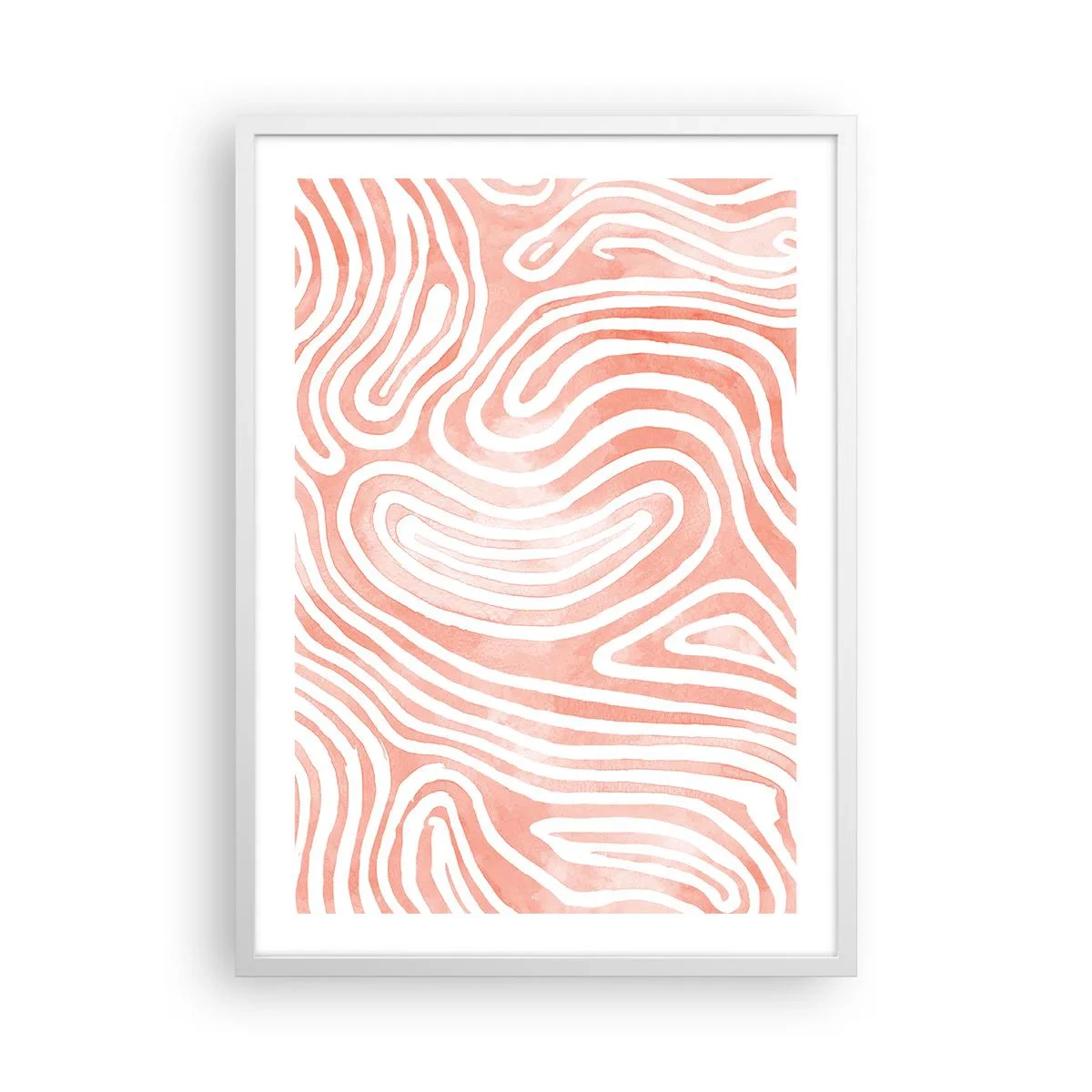 Pôster em moldura branca - No labirinto de corais - 50x70 cm