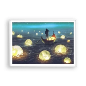 Pôster em moldura branca - Coisas com as quais os filósofos nunca sonharam - 100x70 cm