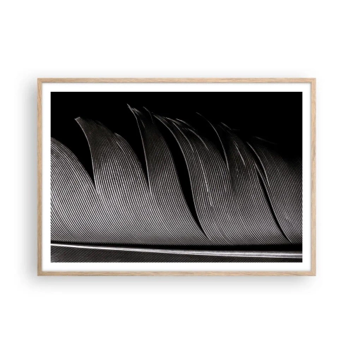 Pôster com moldura de carvalho claro - A caneta – um design maravilhoso - 100x70 cm