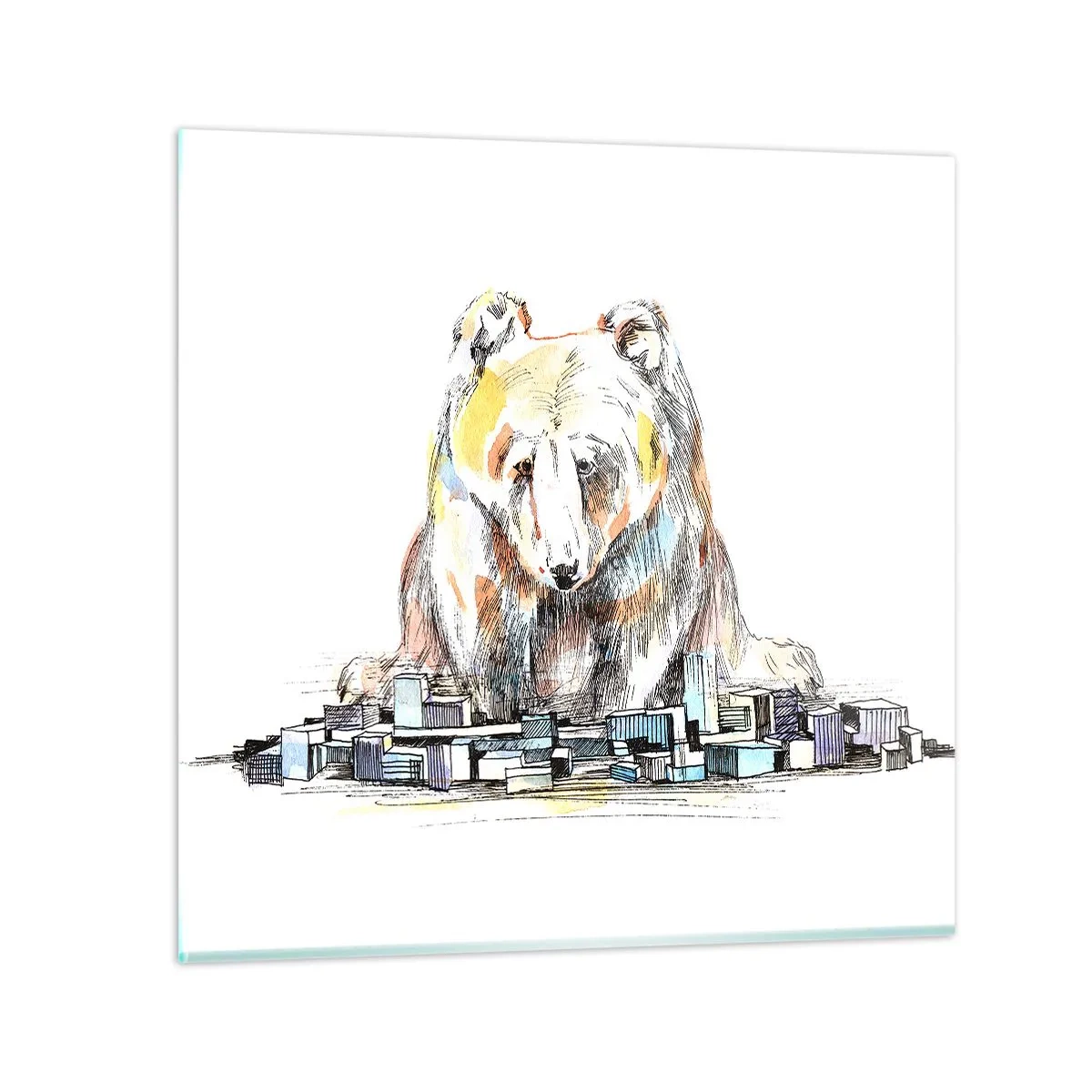 Quadro em vidro - Como viver assim? - 40x40 cm