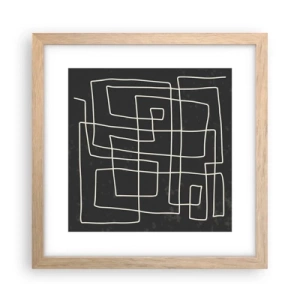 Pôster com moldura de carvalho claro - Não é tão simples - 30x30 cm