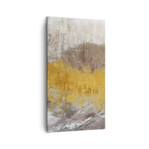 Quadro em tela - Uma explosão dourada - 45x80 cm
