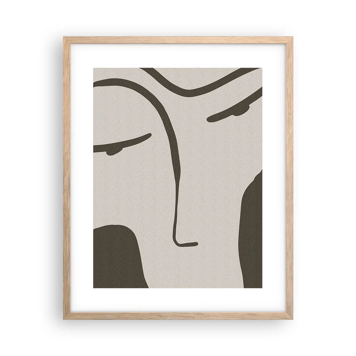 Pôster com moldura de carvalho claro - Como uma pintura de Modigliani - 40x50 cm