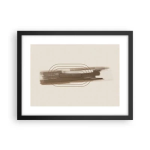 Pôster com moldura preta - Um sopro de cinza - 40x30 cm