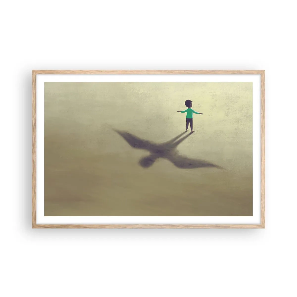 Pôster com moldura de carvalho claro - Herói do futuro - 91x61 cm