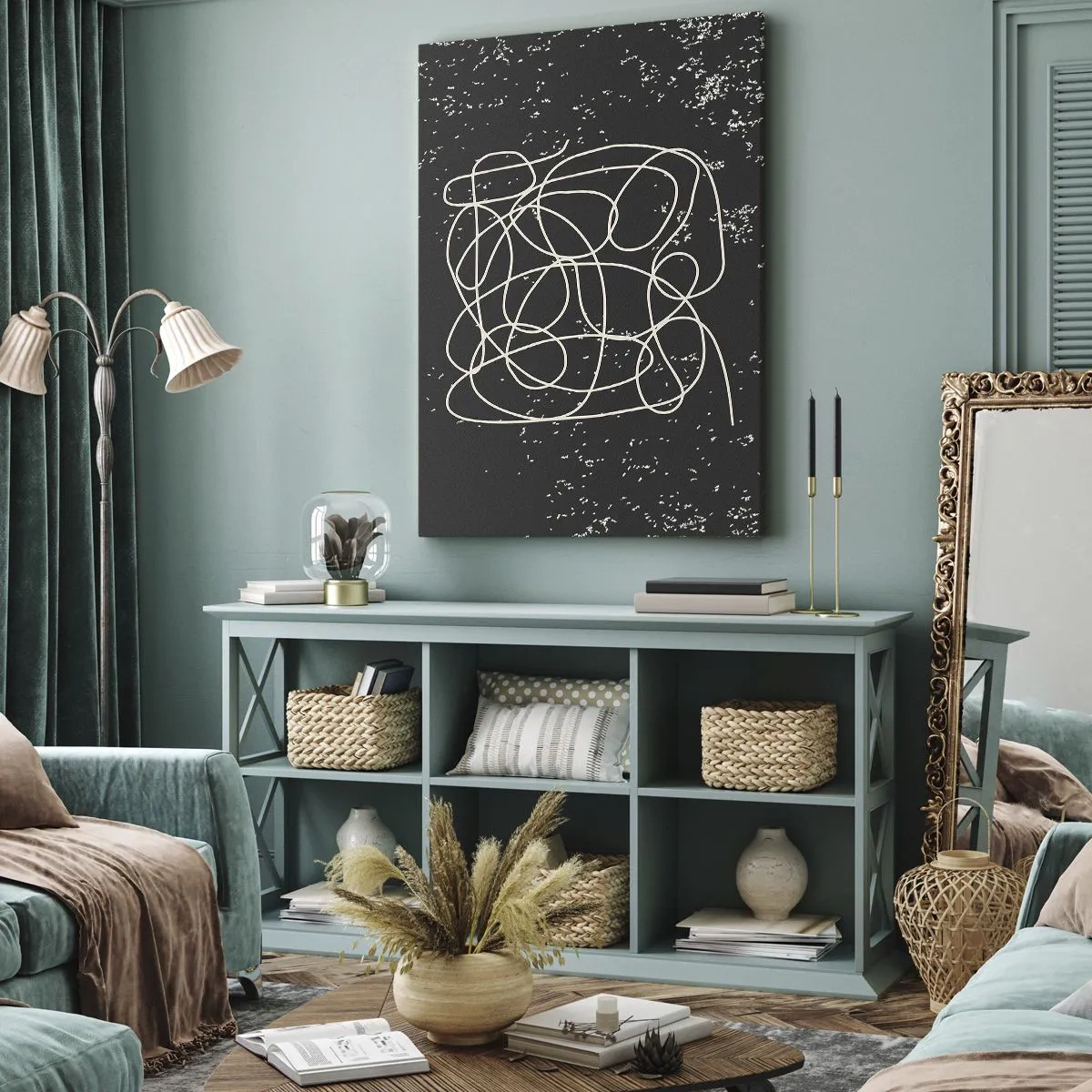 Quadro em tela - Pensamentos errantes - 45x80 cm